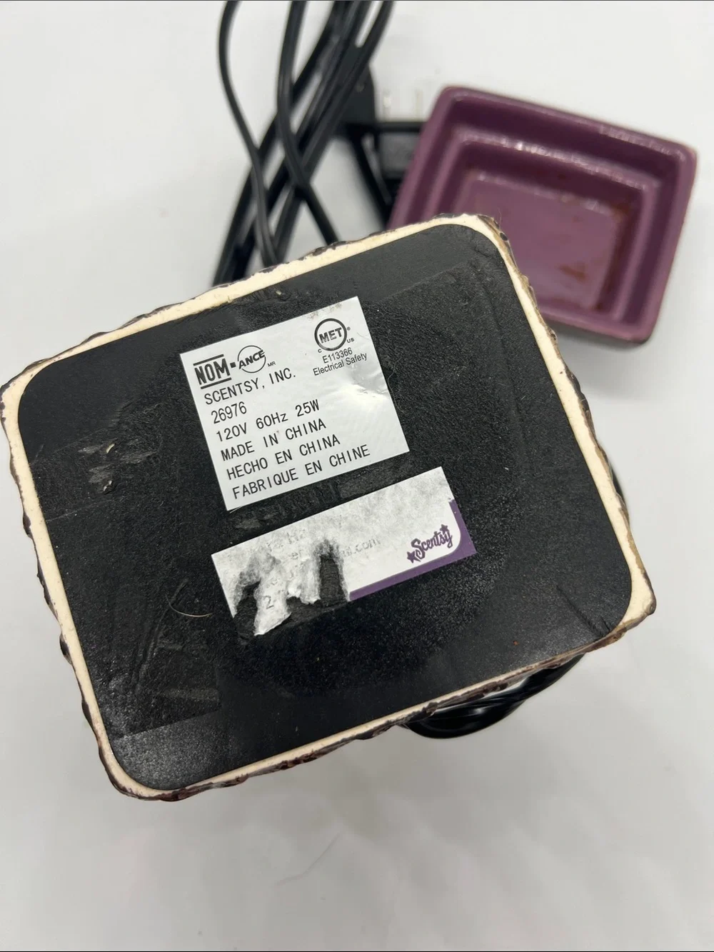Scentsy Amethyst Full Size Fragrance Wax Warmer Preowned